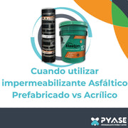 ¿Cuándo utilizar impermeabilizante acrílico y cuándo un sistema asfáltico prefabricado?