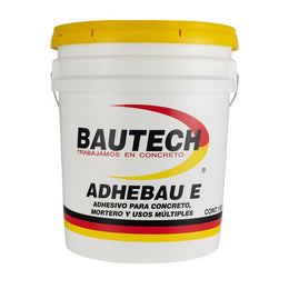 Adhebau E Bautech adhesivo para mejorar adherencia en concreto, mortero y mezclas cementicias de 19 L.