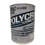 Polycril Concrete Brillante Imperquimia barniz sellador acrílico base solvente de 4 L para concreto, piedra, ladrillo y boquillas.