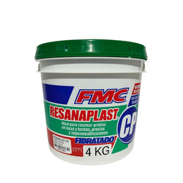 Resanaplast CP Fibratado FMC sellador acrílico fibratado de 4 kg para grietas y puntos críticos en sistemas impermeables acrílicos.
