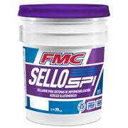 Sello SPI FMC sellador acrílico de 19 L para imprimación en sistemas impermeables acrílicos elastoméricos.